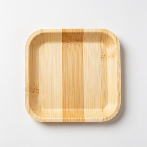 Verdanterail Leef Palm Tree Disposable Plates [50 Pieces | 18 cm] Barbecue Plates as Birthday Decoration [Square] Flat Plates Alternative to Plastic Plates Reusable as Disposable Tableware
